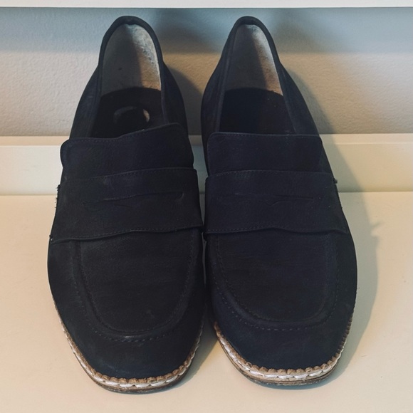 Bally of Switzerland Black Suede Penny Loafer Size 7.5 M Made in Italy Flats - Picture 3 of 7